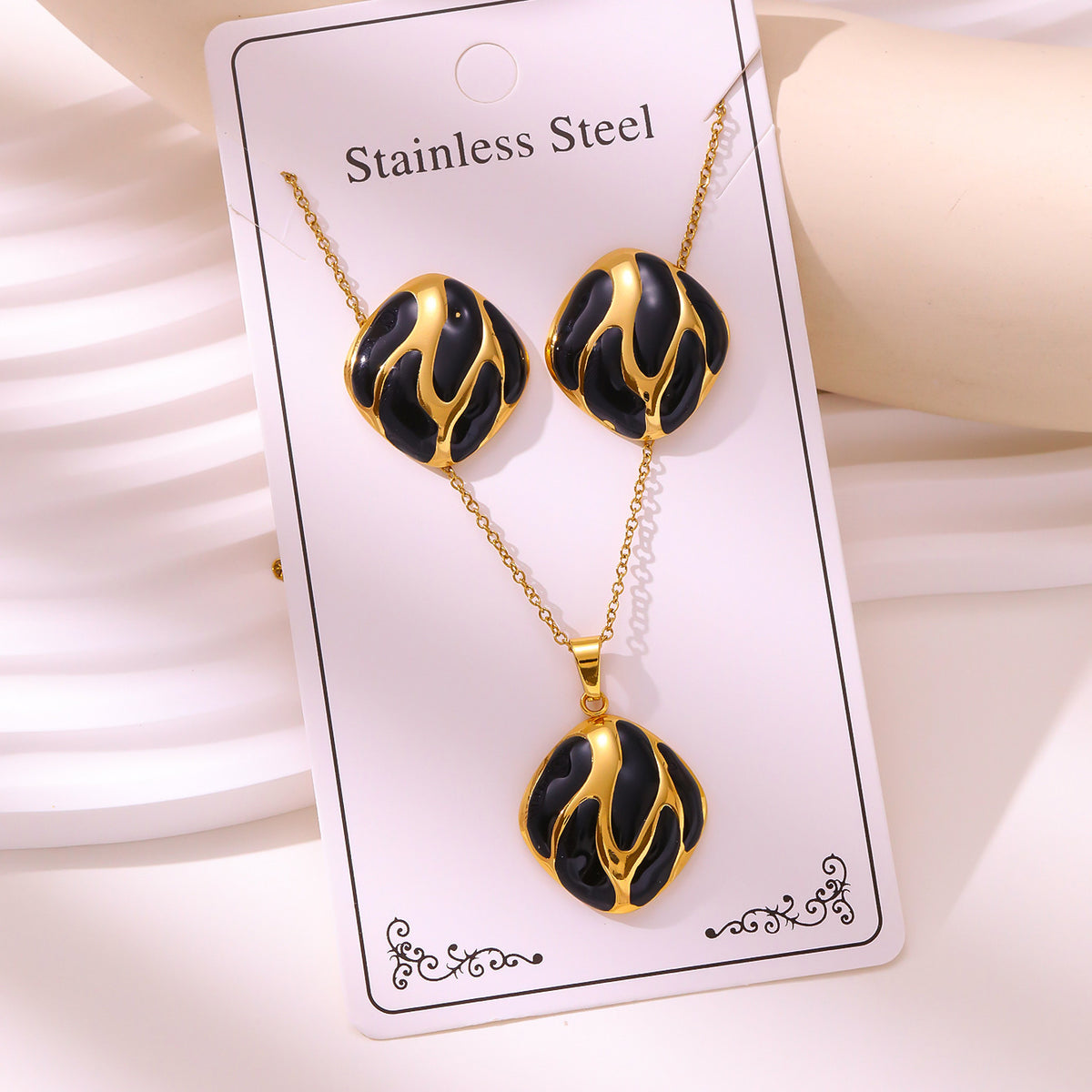 Ensemble de bijoux NORA en acier inoxydable