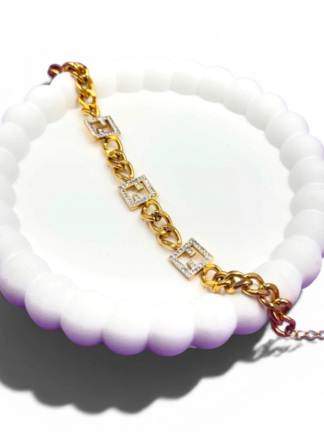 Bracelet F en acier inoxydable