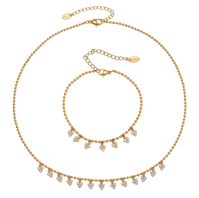 Ensemble de bijoux AIRA en acier inoxydable