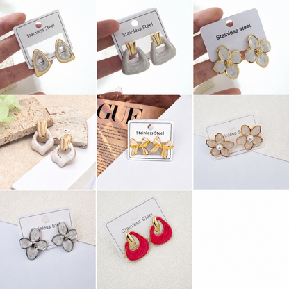Boucle d’oreille YSIA en acier inoxydable