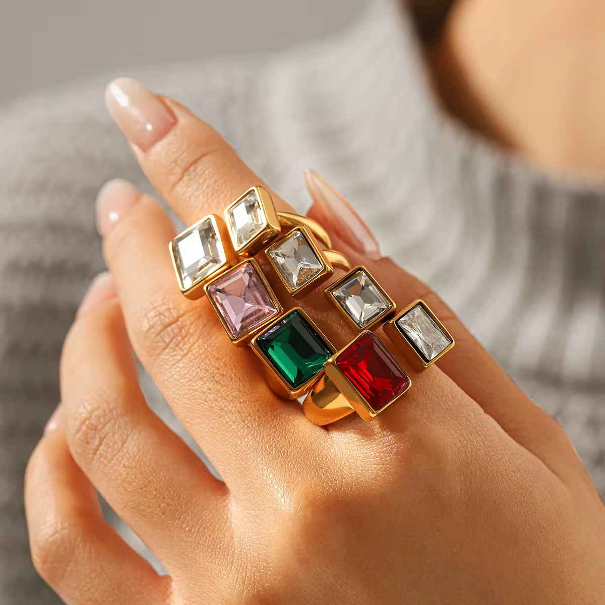 Bague LOLA ajustable en acier inoxydable