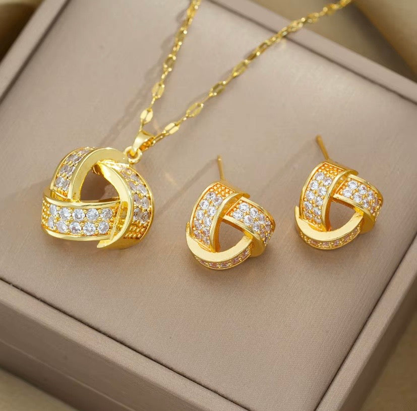 Ensemble de bijoux JADE en acier inoxydable