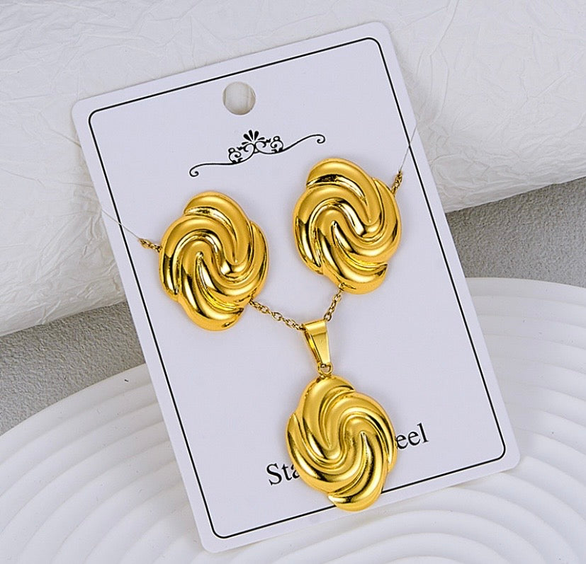 Ensemble de bijoux KIRA en acier inoxydable
