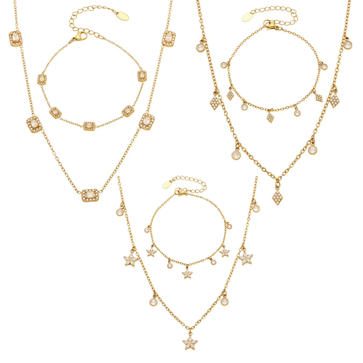 Ensemble de bijoux FINA en acier inoxydable