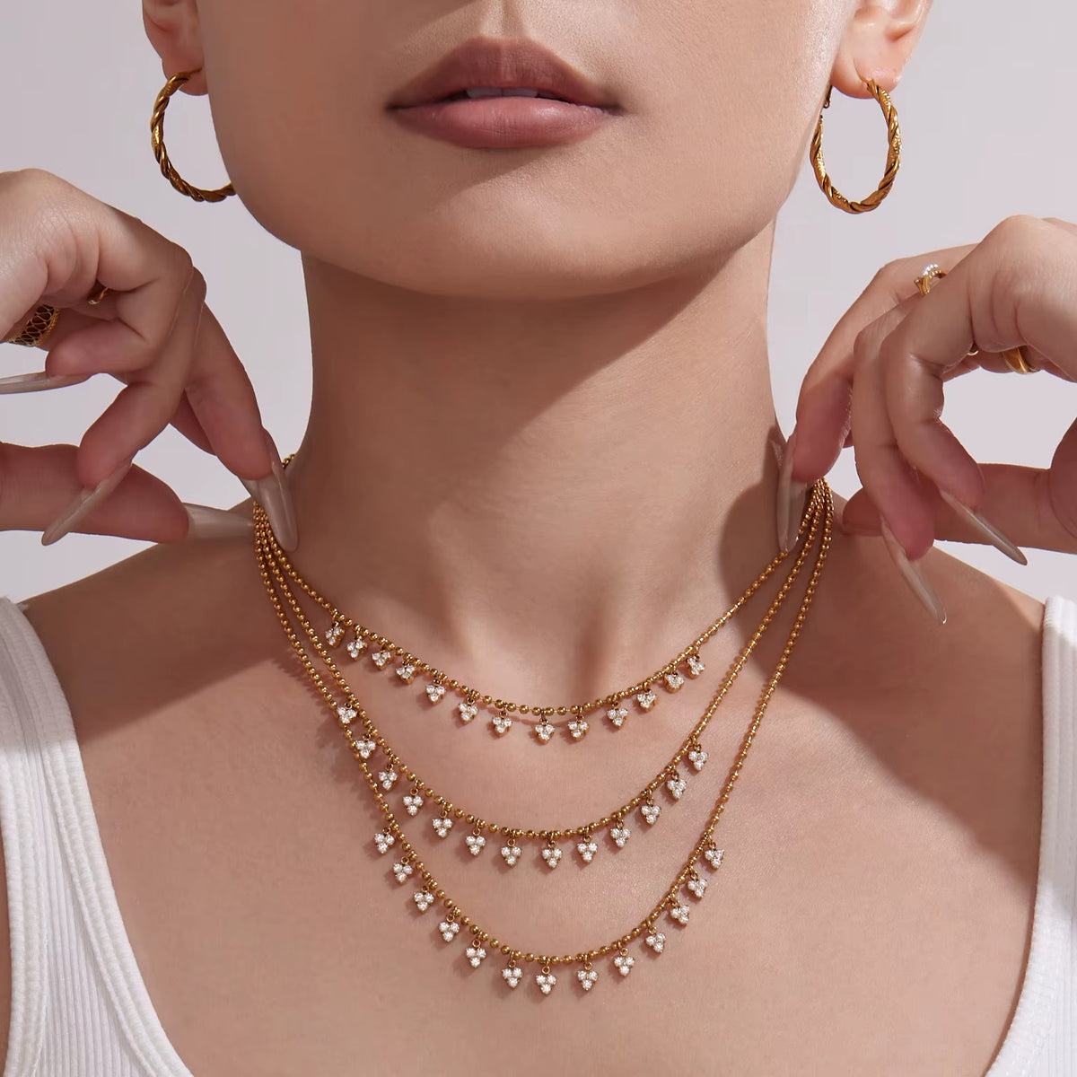 Ensemble de bijoux AIRA en acier inoxydable