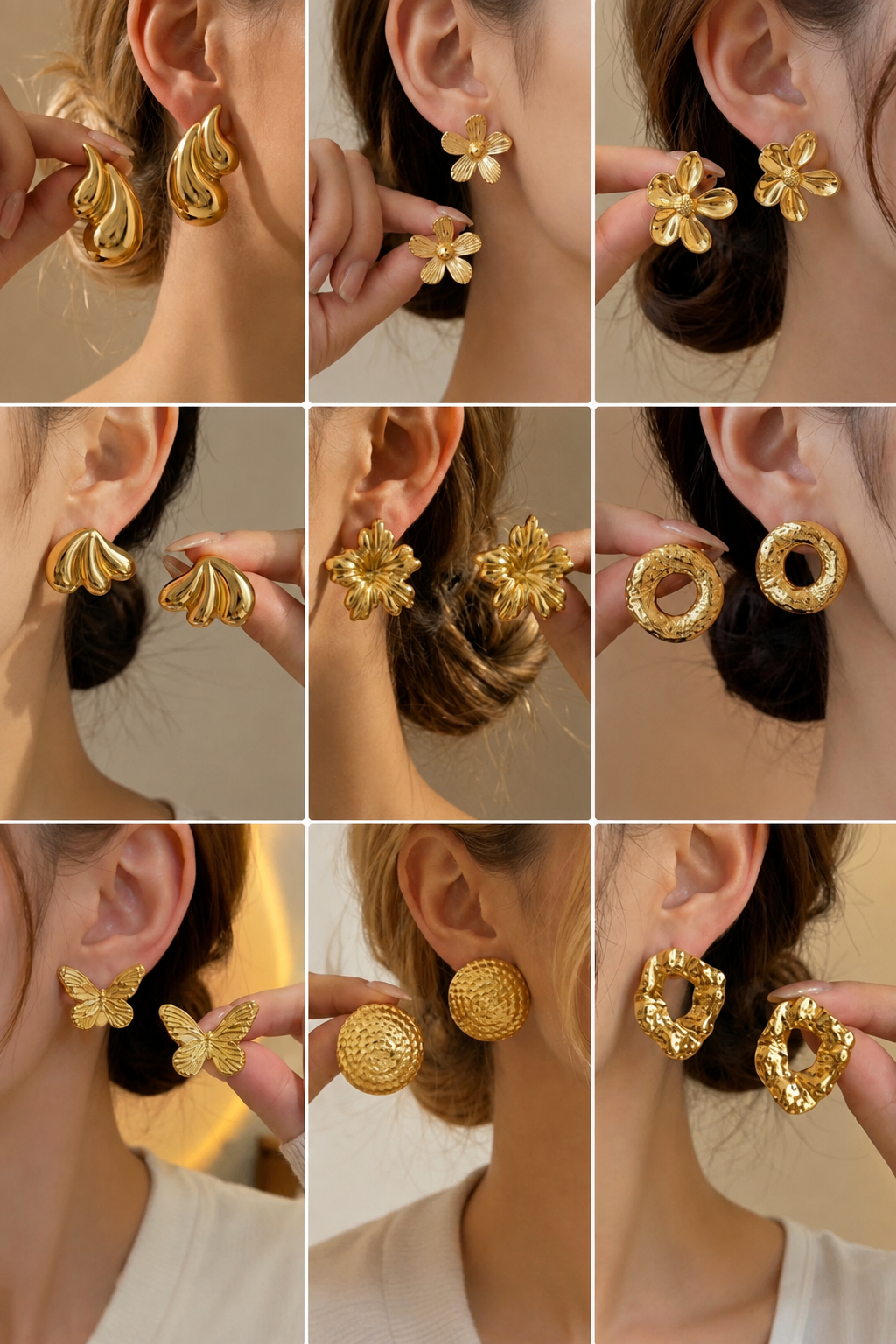 Boucle d’oreille OLYA en acier inoxydable