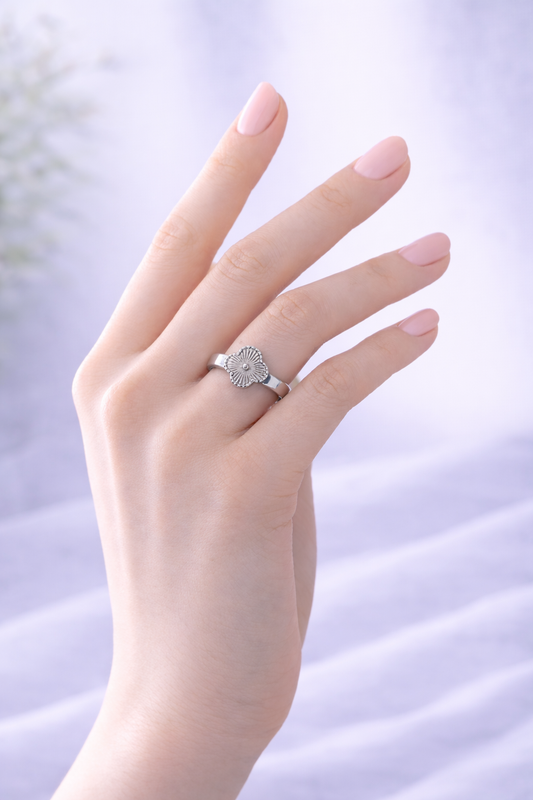 Bague Trèfle en acier inoxydable