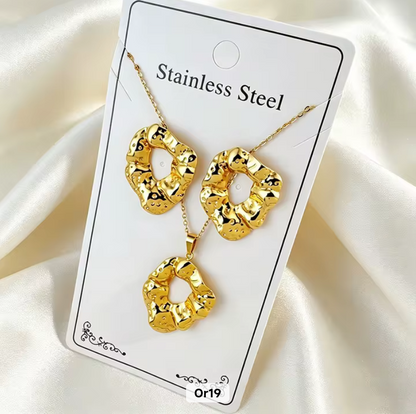 Ensemble de bijoux YANA en acier inoxydable