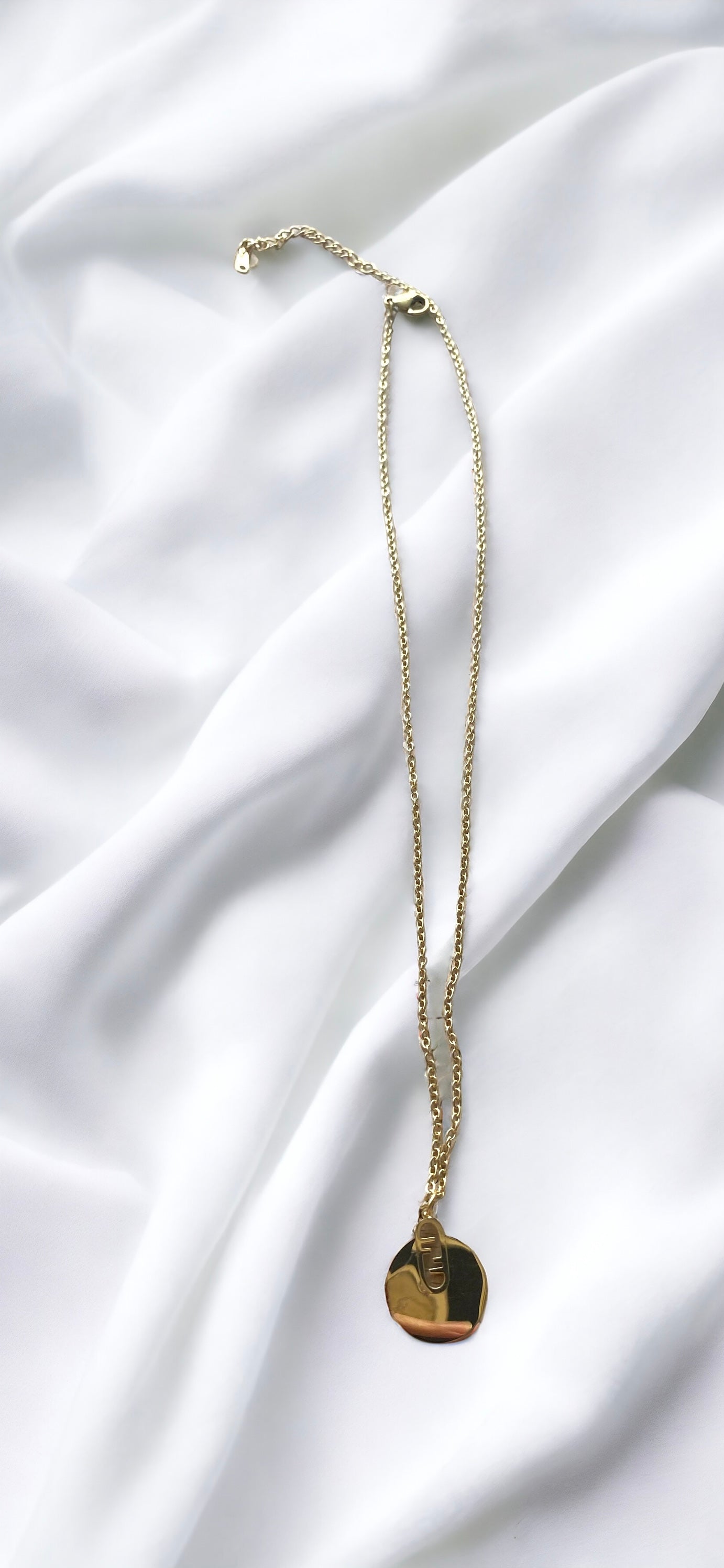 Collier F en acier inoxydable bijoux by kika