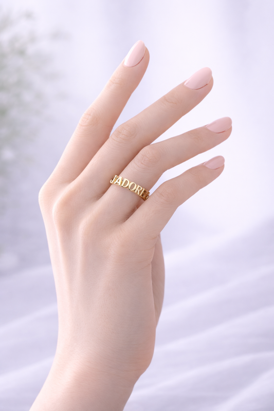 Bague D en acier inoxydable