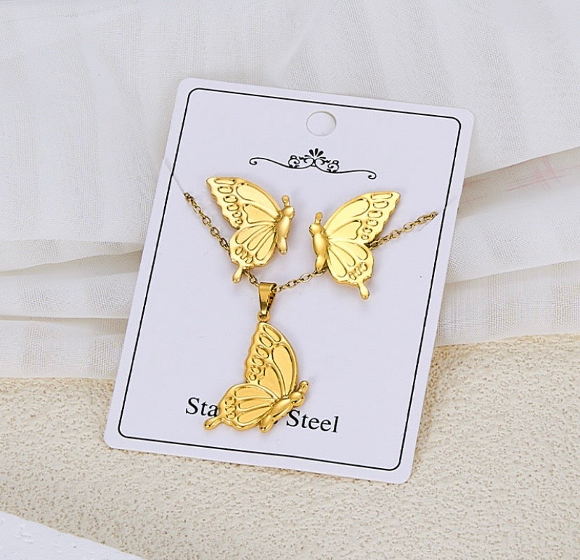 Ensemble de bijoux KIRA en acier inoxydable