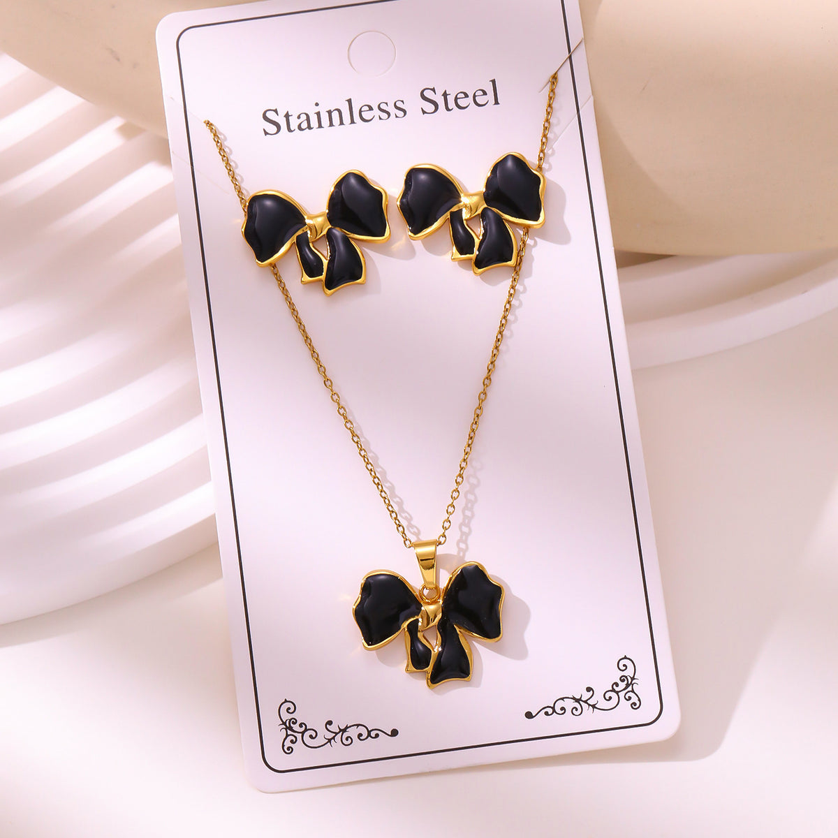 Ensemble de bijoux NORA en acier inoxydable