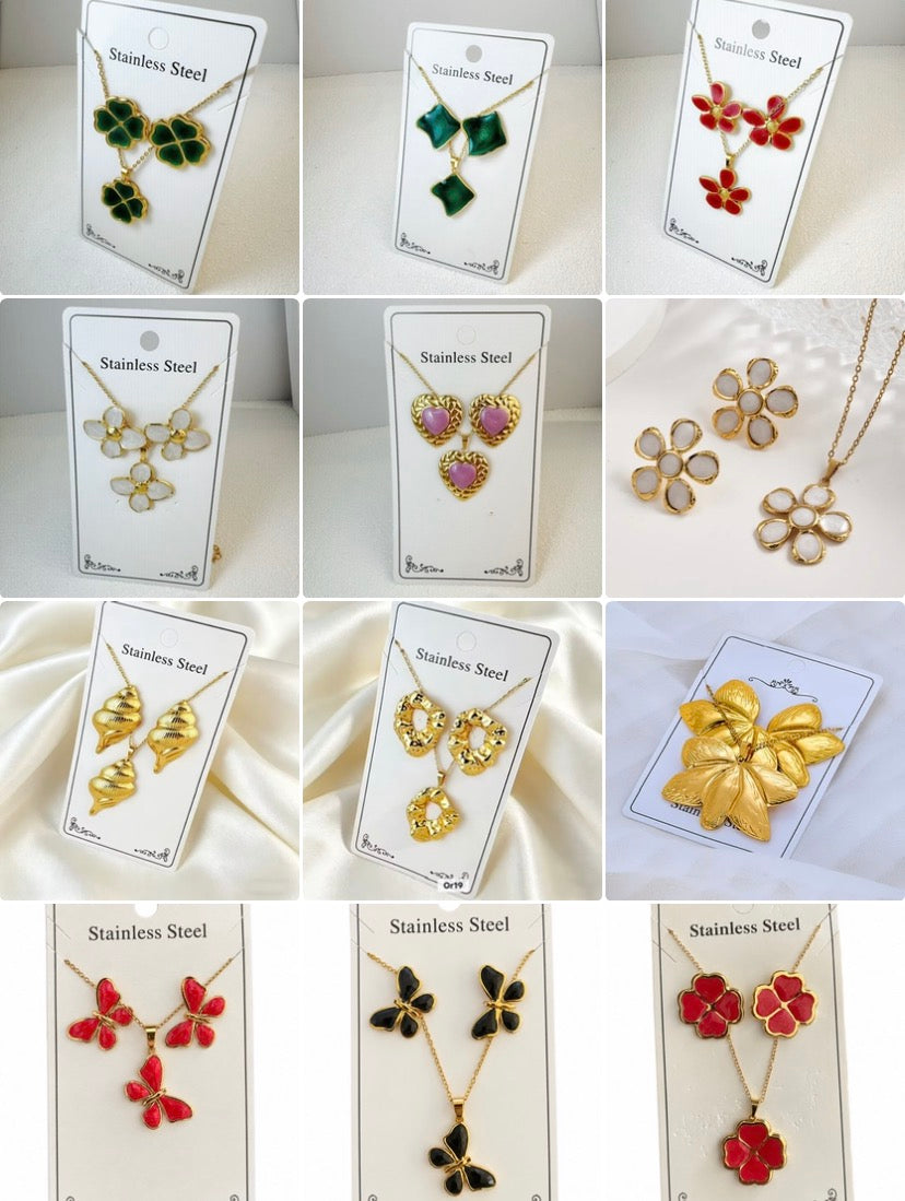Ensemble de bijoux YANA en acier inoxydable