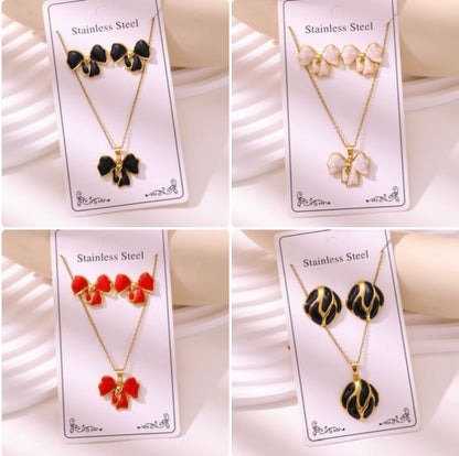 Ensemble de bijoux NORA en acier inoxydable