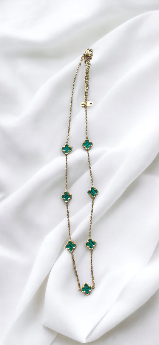 Collier trèfle en acier inoxydable