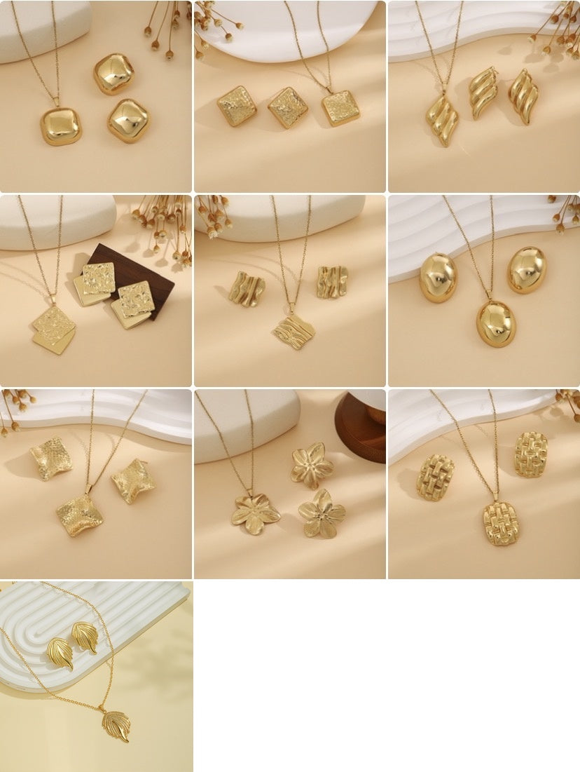 Ensemble de bijoux YUNA en acier inoxydable