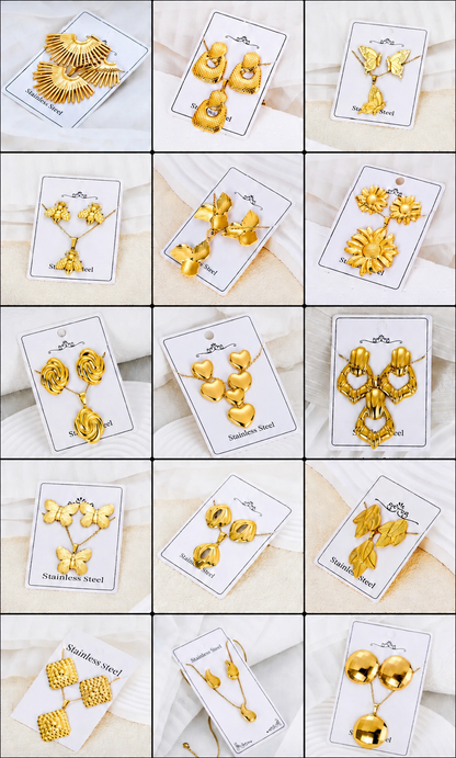 Ensemble de bijoux KIRA en acier inoxydable