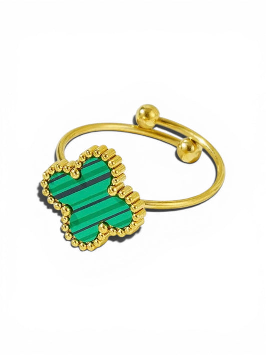 Bague Trèfle en acier inoxydable