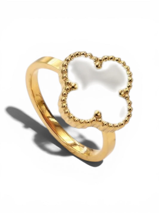 Bague Trèfle en acier inoxydable