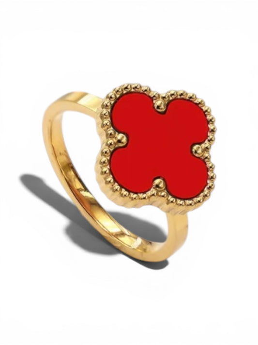 Bague Trèfle en acier inoxydable