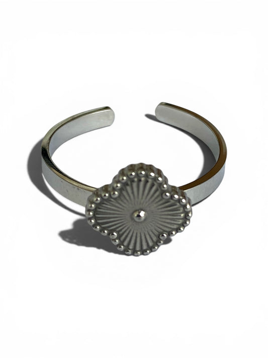 Bague Trèfle en acier inoxydable