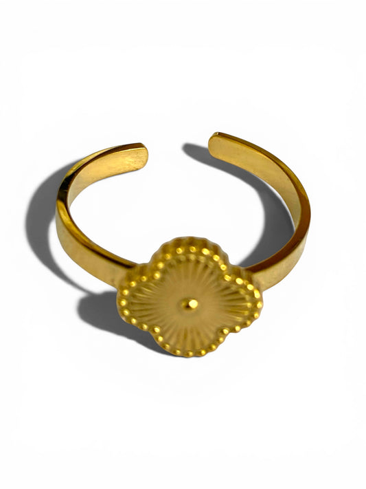 Bague Trèfle en acier inoxydable