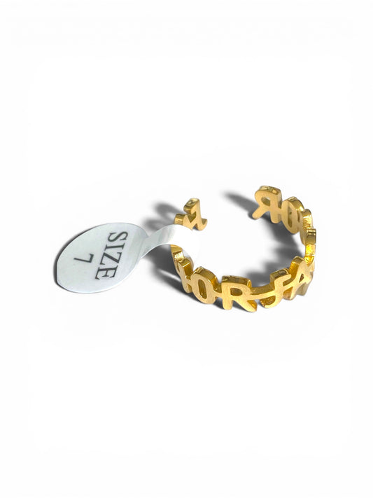 Bague D en acier inoxydable
