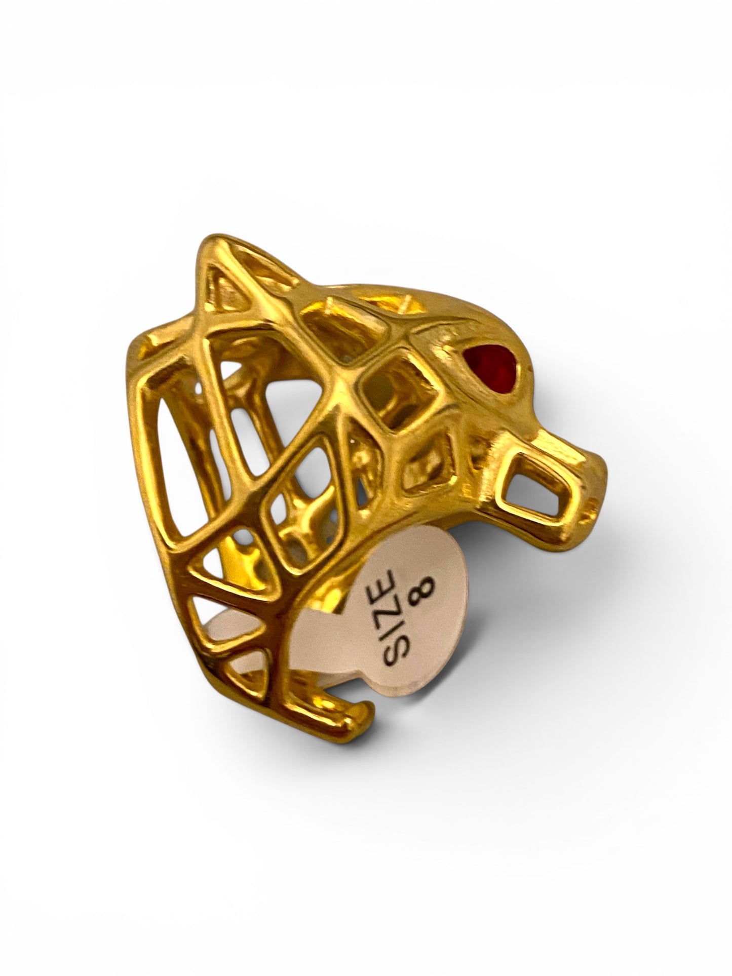 Bague Léopard en acier inoxydable