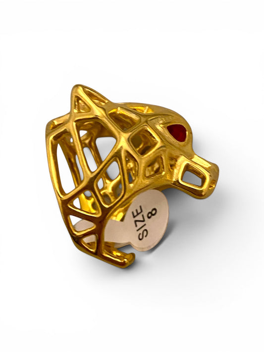 Bague Léopard en acier inoxydable