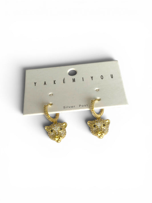 Boucles d’oreilles léopard en acier inoxydable