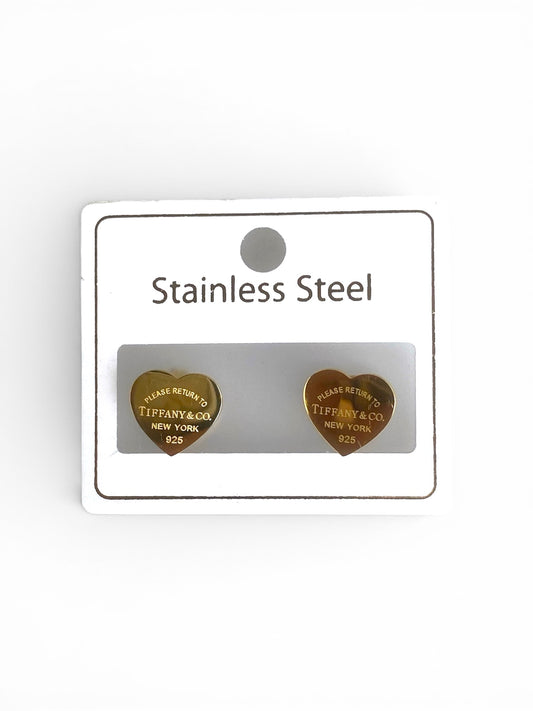 Boucles d’oreilles T en acier inoxydable