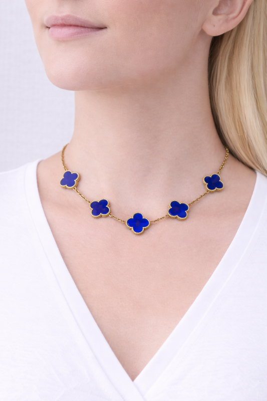 Collier trèfle en acier inoxydable