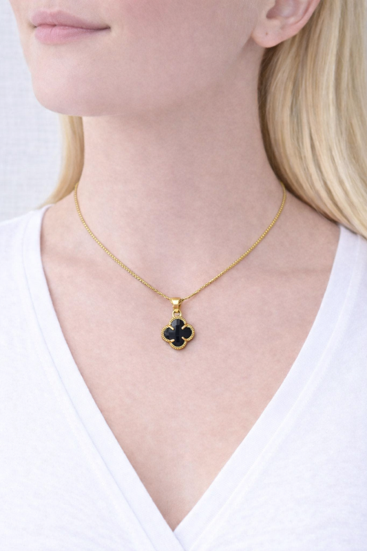 Collier Trèfle en acier inoxydable