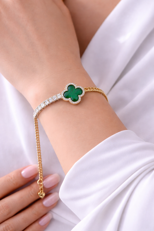 Bracelet Trèfle en acier inoxydable