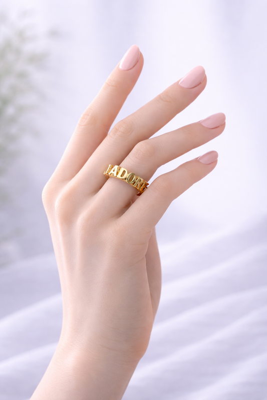 Bague D en acier inoxydable