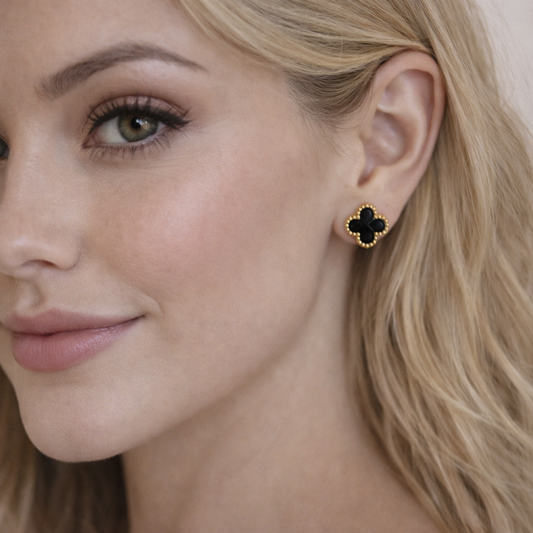 Boucles d’oreilles Trèfle en acier inoxydable