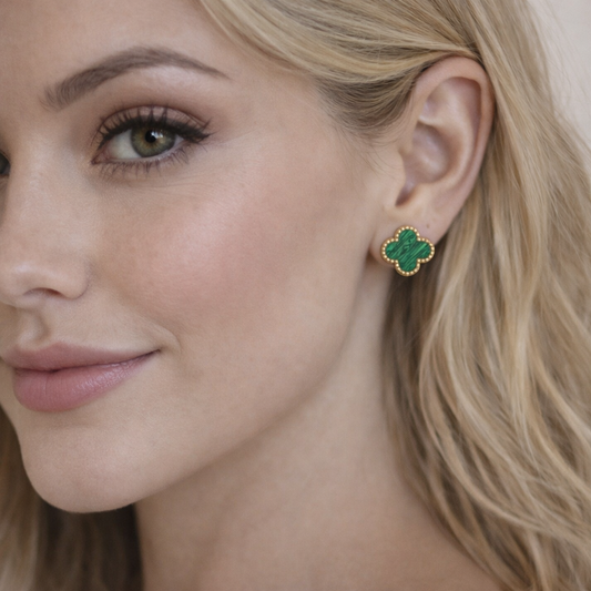 Boucles d’oreilles Trèfle en acier inoxydable