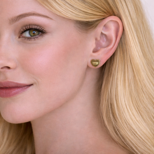 Boucles d’oreilles T en acier inoxydable