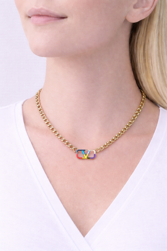 Collier V en acier inoxydable