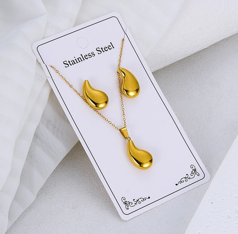 Ensemble de bijoux KIRA en acier inoxydable